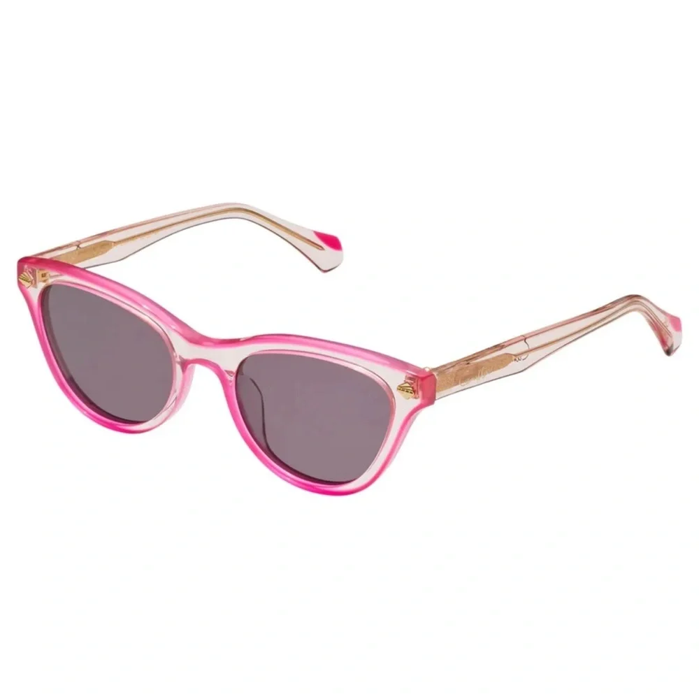 CAMILLA “Festival Frolic” Pink Acetate Cat-Eye Festival Beach Brunch Sunglasses
